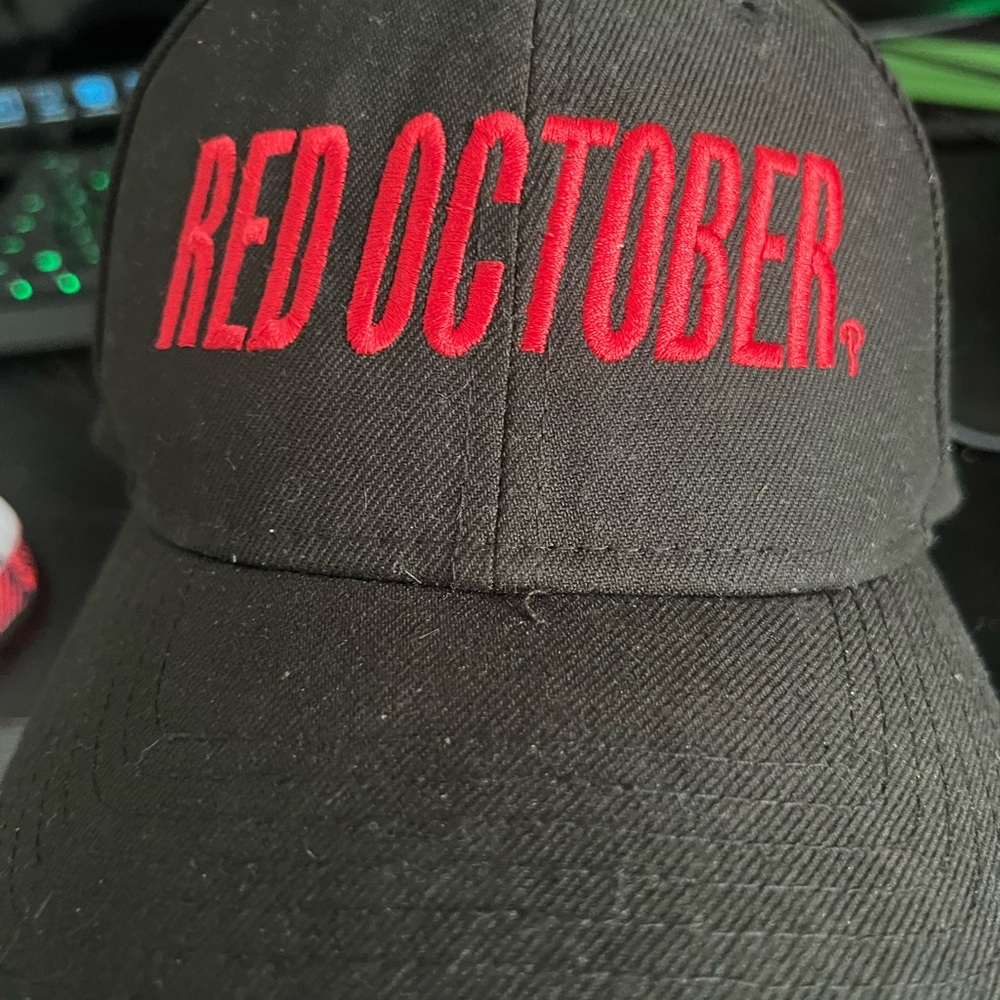 New Era Black Cap with Red Embroidery